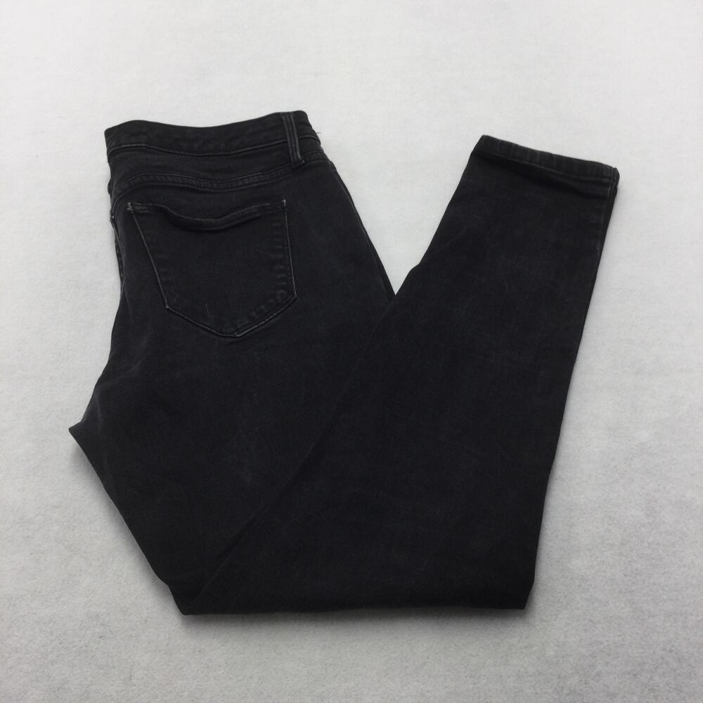 Mossimo Mid Rise Skinny Jeans Womens 10 Short Black Charcoal Stretch Denim